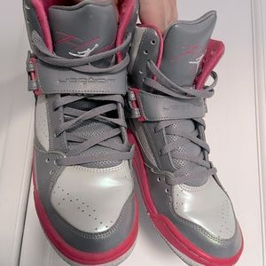 Pink & Gray Jordan Flight Nike Air Shoes